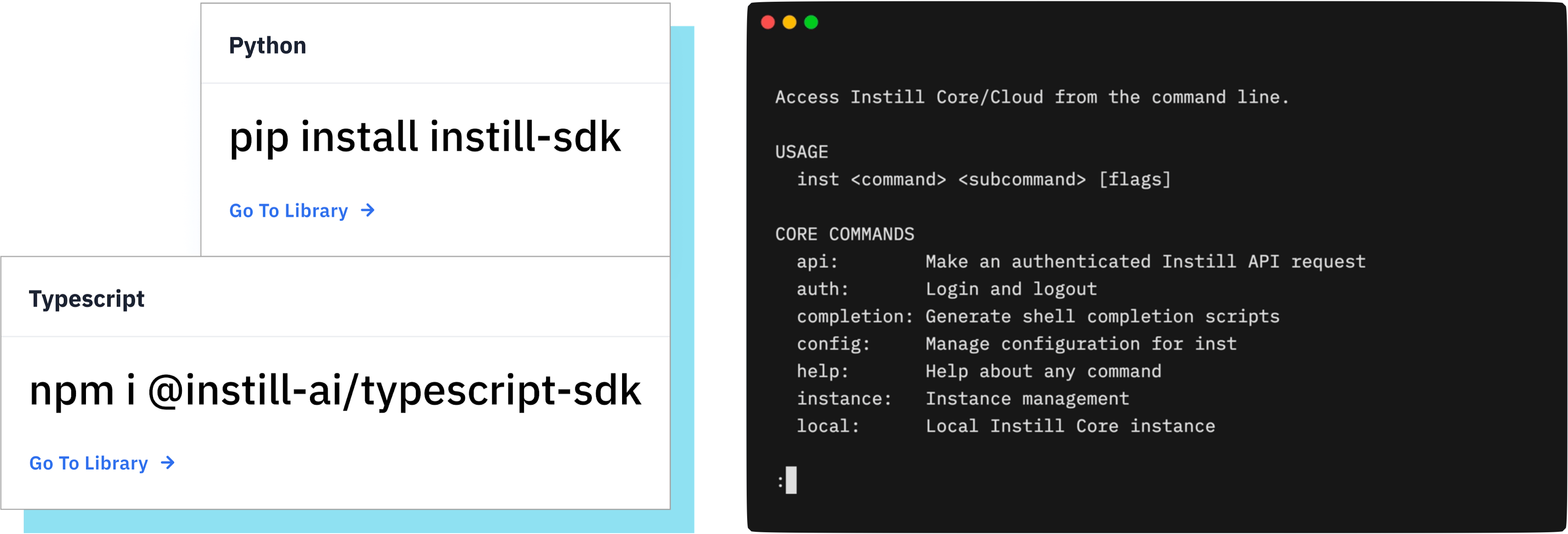 Integrate Instill VDP with your language of choice and access it via CLI.